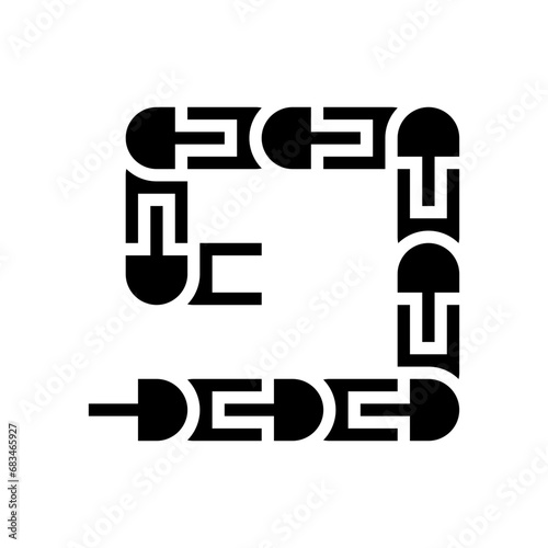 fidget chain toy glyph icon vector. fidget chain toy sign. isolated symbol illustration