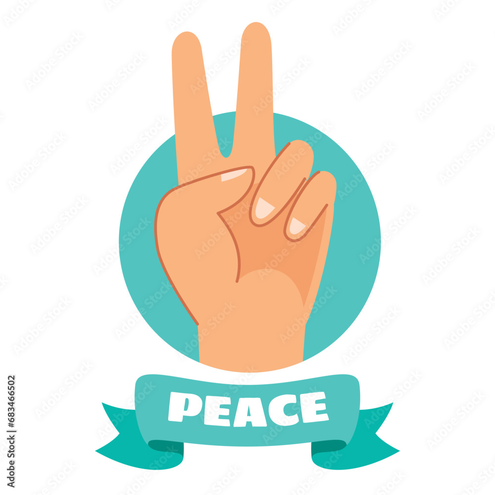 Vector Drawing Of Peace Hand Sign Vector Drawing Of Peace Hand Sign