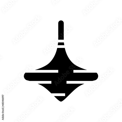 Fototapeta Naklejka Na Ścianę i Meble -  spinning top fidget toy glyph icon vector. spinning top fidget toy sign. isolated symbol illustration