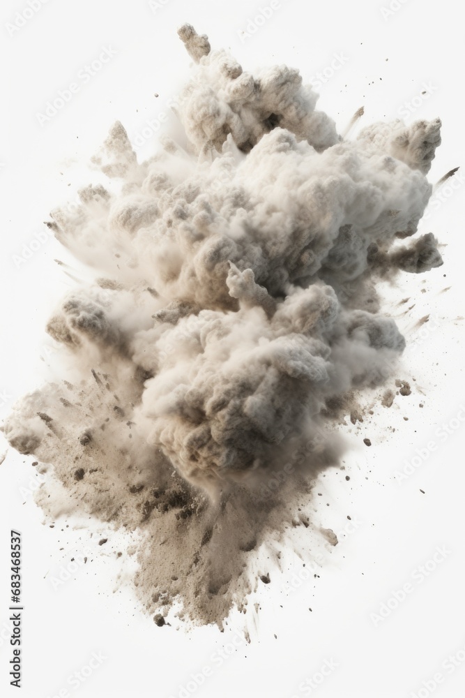 A significant amount of dirt piled on top of a clean white surface. This image can be used to depict concepts such as construction, renovation, or messiness.