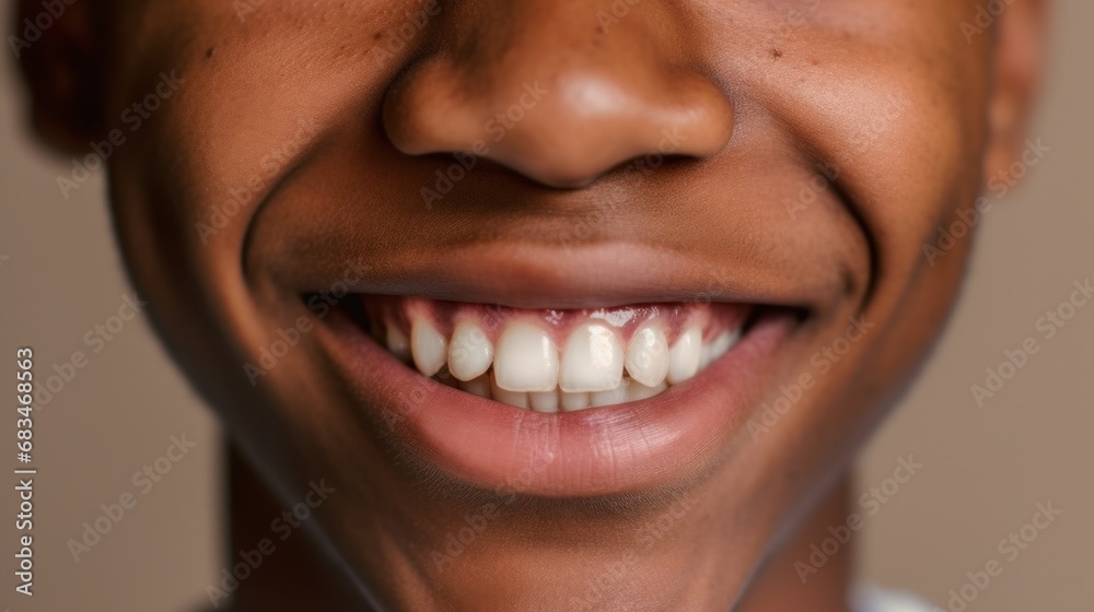 Smiling teen boy showcases flawless teeth in studio lighting. Smiling teen boy showcases flawless teeth in studio lighting.