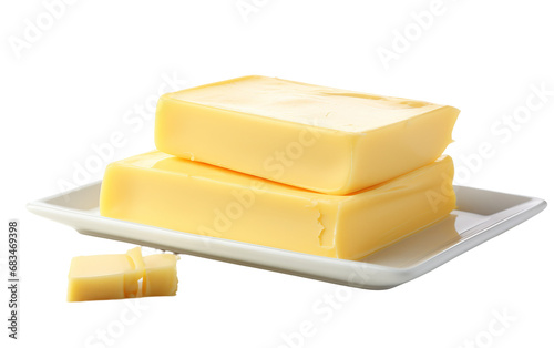 Butter on a Clear Background