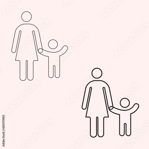 family member, man icon illustration eps