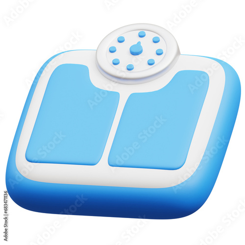 Weight scales 3D icon