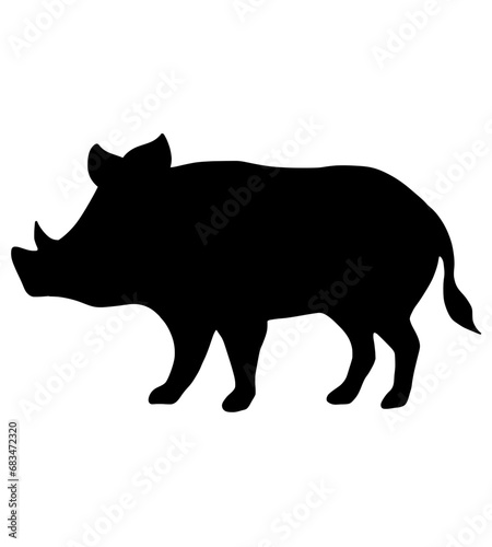 Pig silhouette