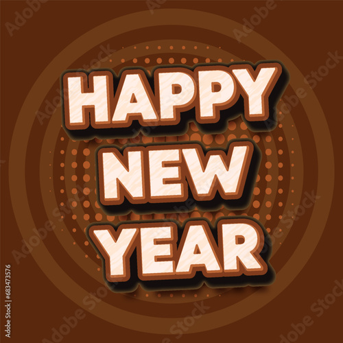  Happy new year 2024 design, greeting and new year 2024 celebration, vector. With colorful truncated number illustrations Premium vector design for poster, banner