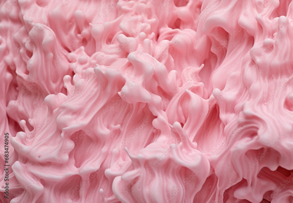 Close-up of pink bubbly foam, suitable for scientific and skincare themed visuals.