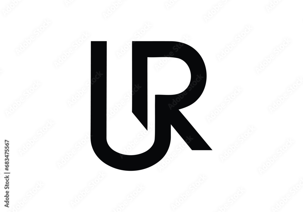 Initial monogram letter UR logo Design vector Template. UR Letter Logo Design. Initial monogram letter UR logo Design vector Template. UR Letter Logo Design.