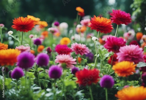 Multicolored Flowerbed  Beautiful Flower Gardening Design Details for a Stunning Landscape