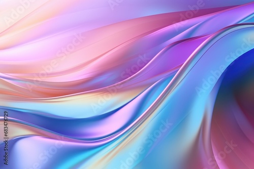 Silken fabric of iridescent hues flows gracefully  capturing the dynamic interplay of light and color.