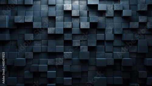 Abstract 3D cubes background in varying shades of blue, ideal for tech and design concepts.