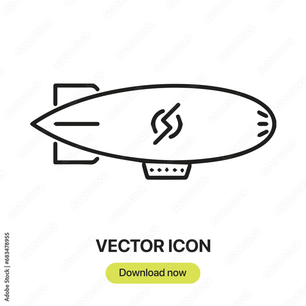 Zeppelin icon vector. Linear-style sign for mobile concept and web design. Zeppelin symbol illustration. Pixel vector graphics - Vector.
Zeppelin icon vector. Linear-style sign for mobile concept and web design. Zeppelin symbol illustration. Pixel vector graphics - Vector.