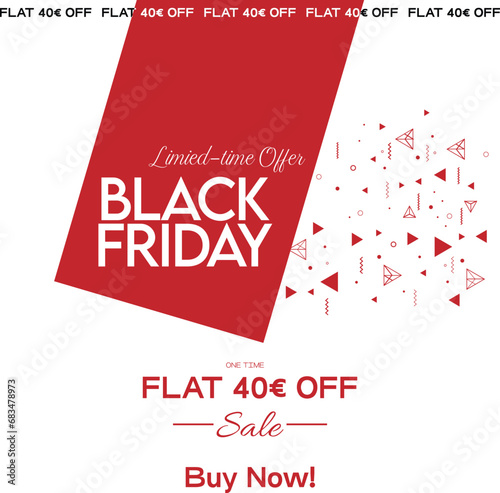Black Friday Sale. Banner, poster, logo golden color on dark background limited time offer