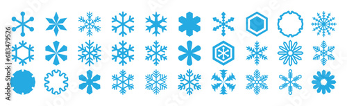 Snowflake graphic material of various shapes