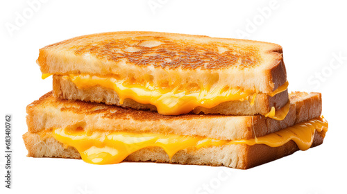 Grilled cheese sandwich. Isolated on Transparent background. photo