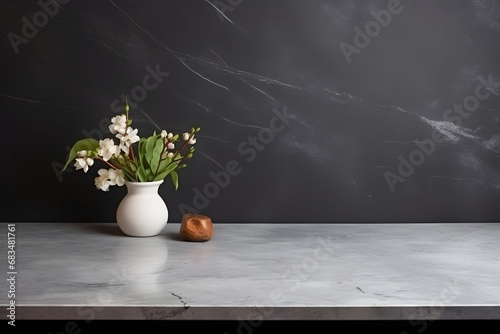 a modern minimalist empty marble surface tabletop showcase countertop background © DailyLifeImages