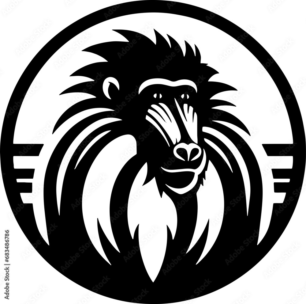 Fototapeta premium Mandrill icon 1