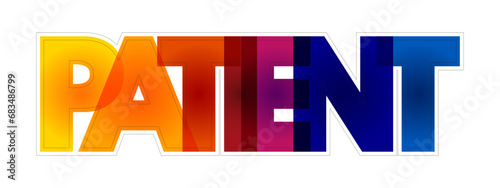 Patent is an exclusive right granted for an invention, colorful text concept background