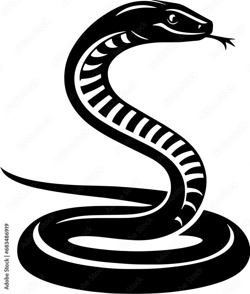 Mamba snake icon 2 - obrazy, fototapety, plakaty 