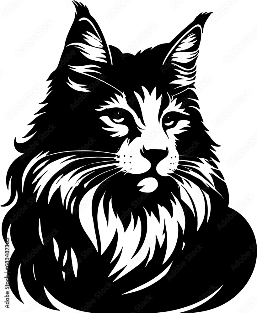 Fototapeta premium Maine Coon icon 4