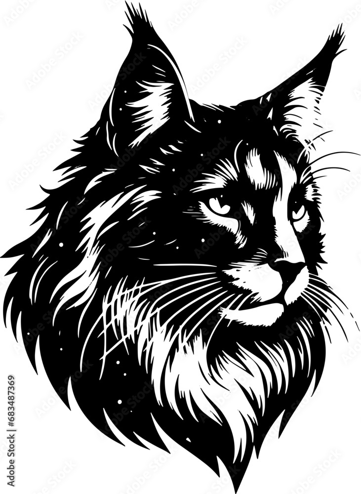 Obraz premium Maine Coon icon 5