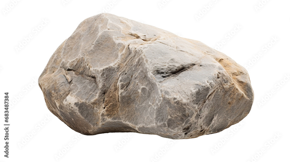 Stone isolated on transparent background, Created with Generative Ai technology.