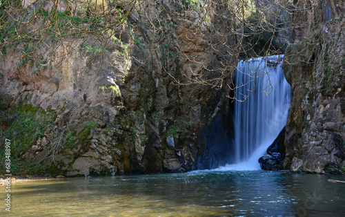 View from a waterfall in Bursa, Turkey photo