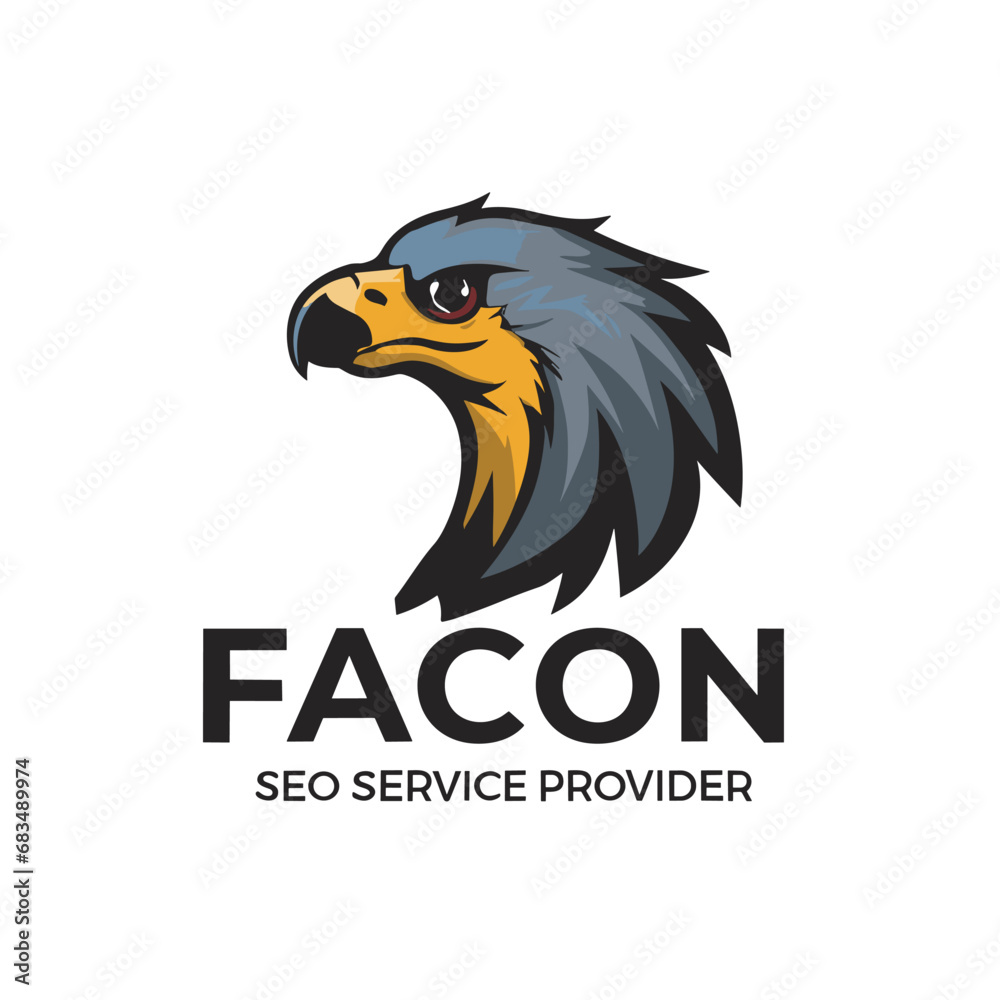 Fototapeta premium American bald eagle _ American eagle logo design _ eagle owl logo _ Eagle Logo Design _ bird logo design _ vector logo design _ vector illustration _ logo for business 