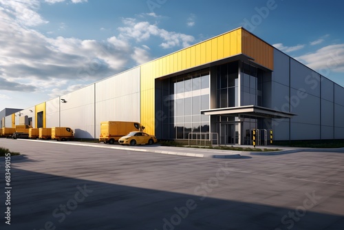 a big modern goods inventory storage shipping delivery logistics warehouse © DailyLifeImages