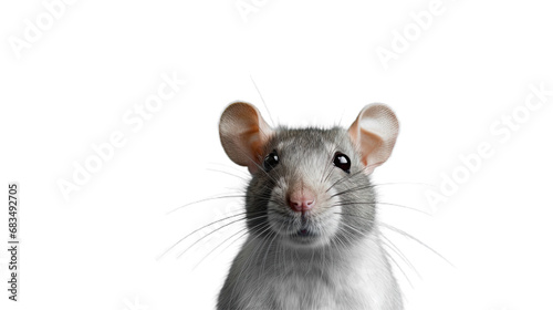 Rat face. Isolated on Transparent background.