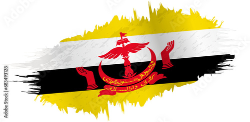 Brushstroke flag of Brunei photo