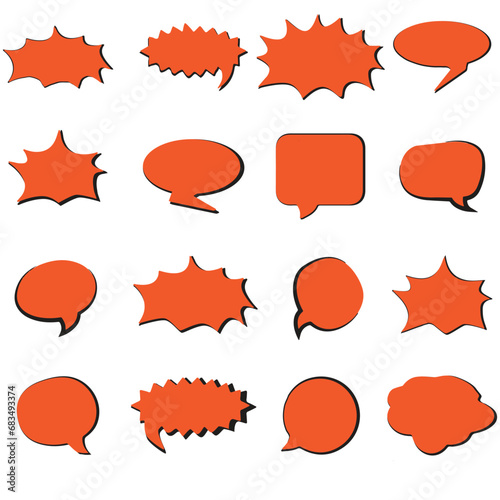 set of dialog bubbles