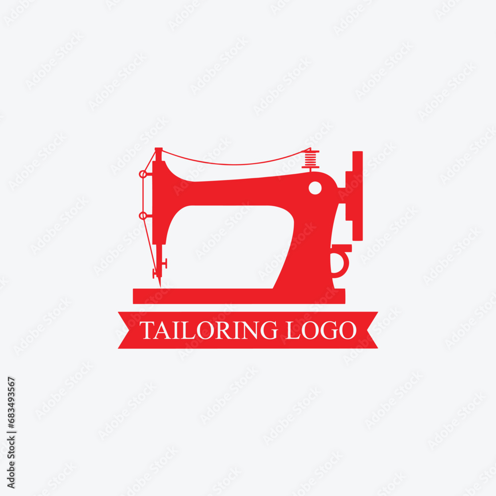 boutique tailoring logo design vector format