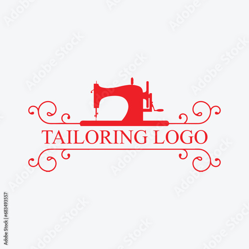 boutique tailoring logo design vector format