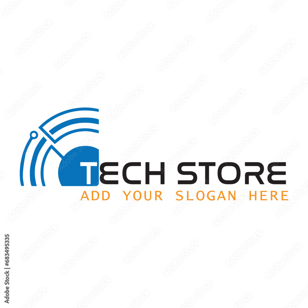 tech store company logo design vector tech store company logo design vector