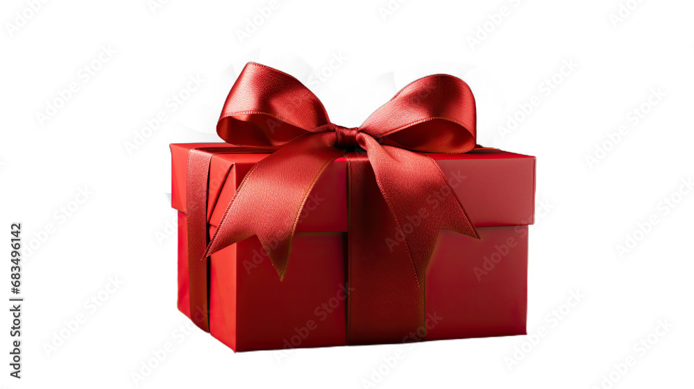 Red gift box. Isolated on Transparent background. Red gift box. Isolated on Transparent background.