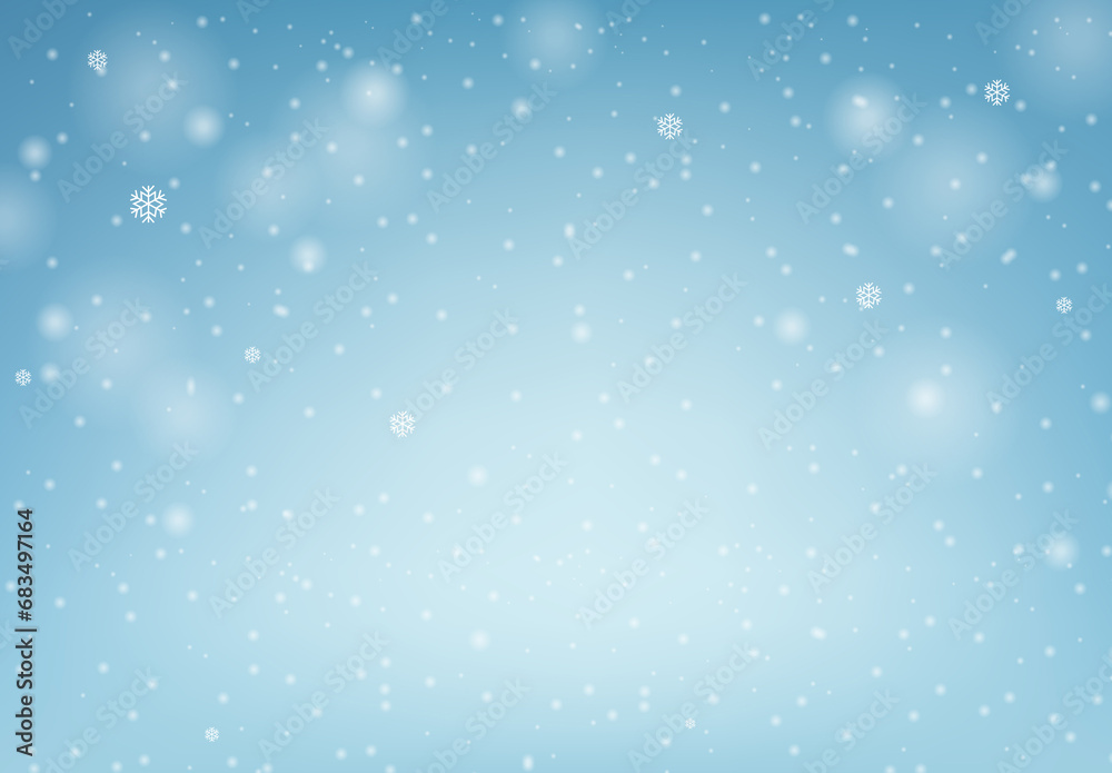 Winter Blue Banner With Snowflake Winter Blue Banner With Snowflake