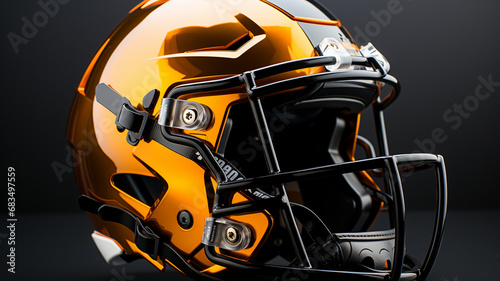 football helmet on a dark background