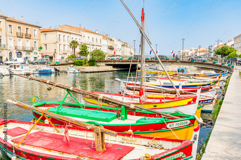 Bateaux de pêche sur le Canal de Peyrade à Sète