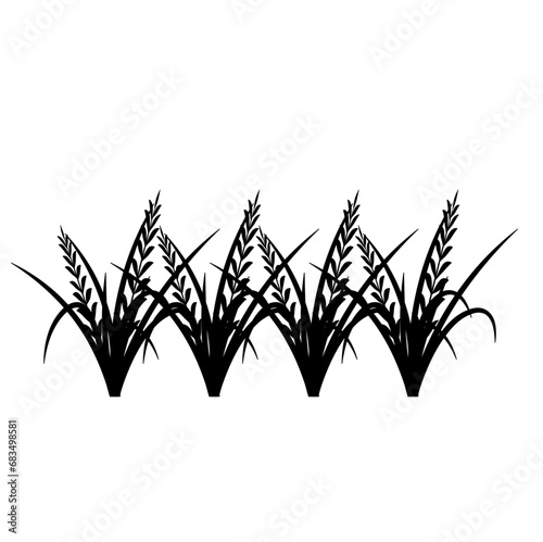 Fototapeta Naklejka Na Ścianę i Meble -  Rice Plant Agriculture Vector Design. Rice Plant Design Element. Rice Plant Single Icon. Rice Plant Illustration Svg File