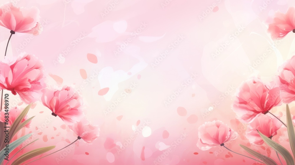 spring sale template with beautiful flowers spring vector illustration - obrazy, fototapety, plakaty 