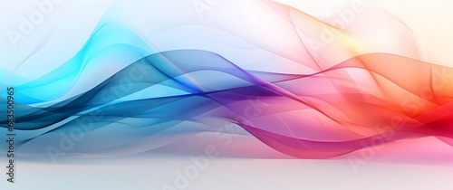 abstract background with smooth lines in orange, blue and pink colors © Backdesign