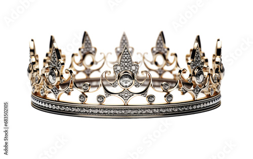 Silver Crown on Clear Background