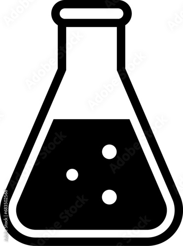 Laboratory flask icon, chemical test glass symbol