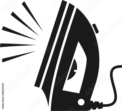 Iron vector icon on white background