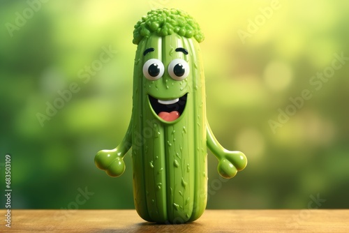 Adorable & Cute Celery Playful Vegetable Character Toy Brings Happiness