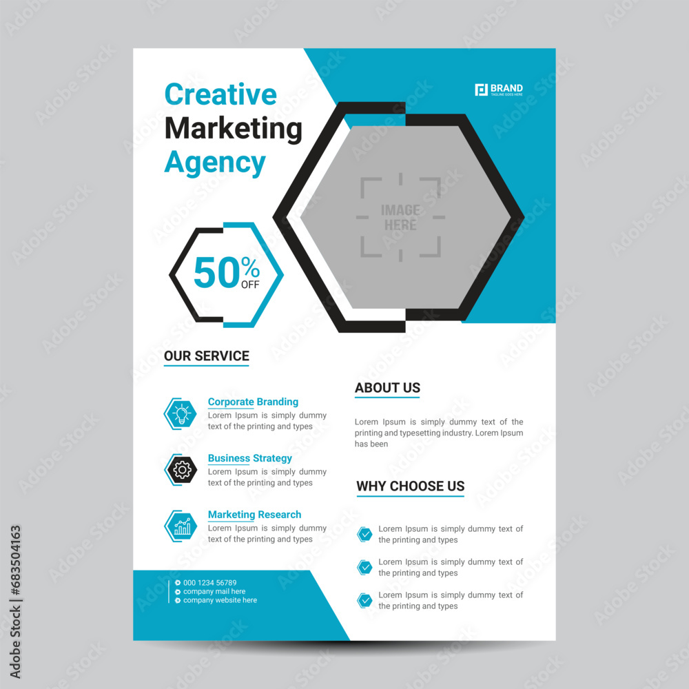Corporate flyer template design with good look Corporate flyer template design with good look