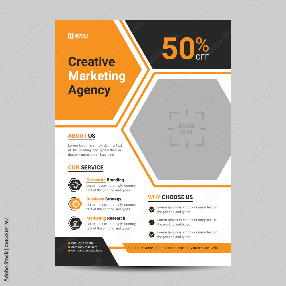 Corporate flyer template design with good look Corporate flyer template design with good look
