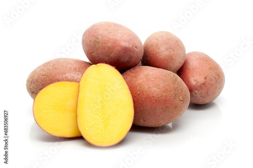 Rotschalige Kartoffel der Sorte 'Laura'