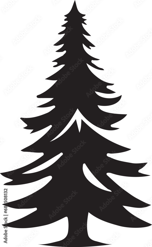 Obraz premium Christmas Tree Transparent Vector 